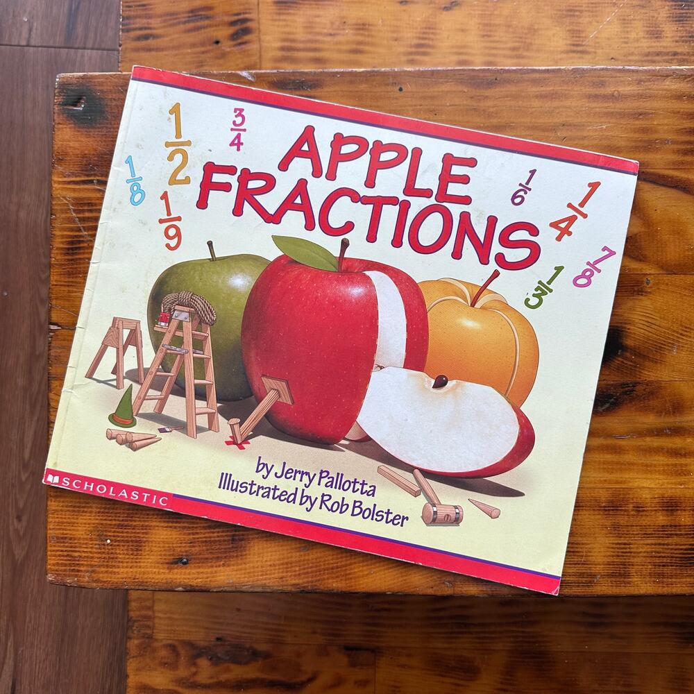 Vintage 2002 Scholastic Apple Fractions Mathematics Paperback Book